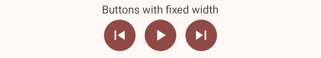 Button group with fixed arrangement