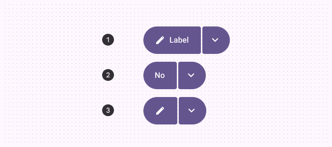 Examples of using split button