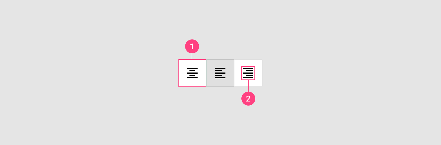 Toggle button anatomy