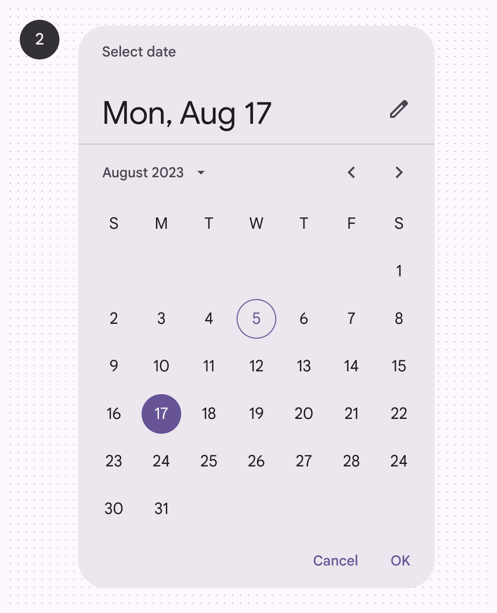 Date range picker with September, 20 to September, 24 selected