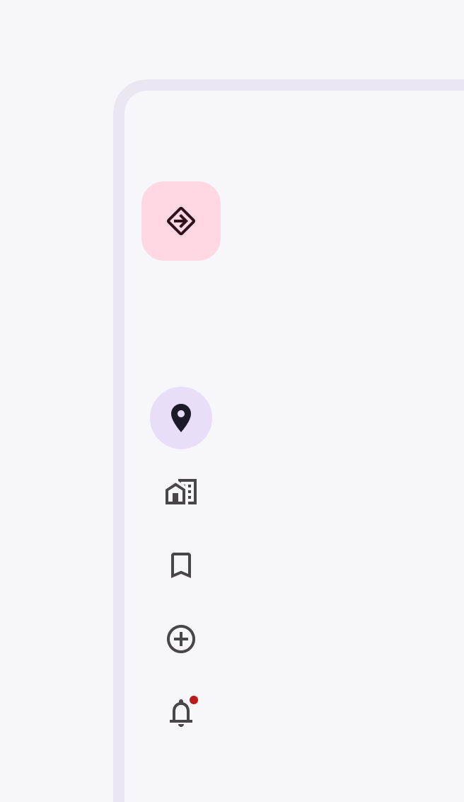 Navigation rail with badges