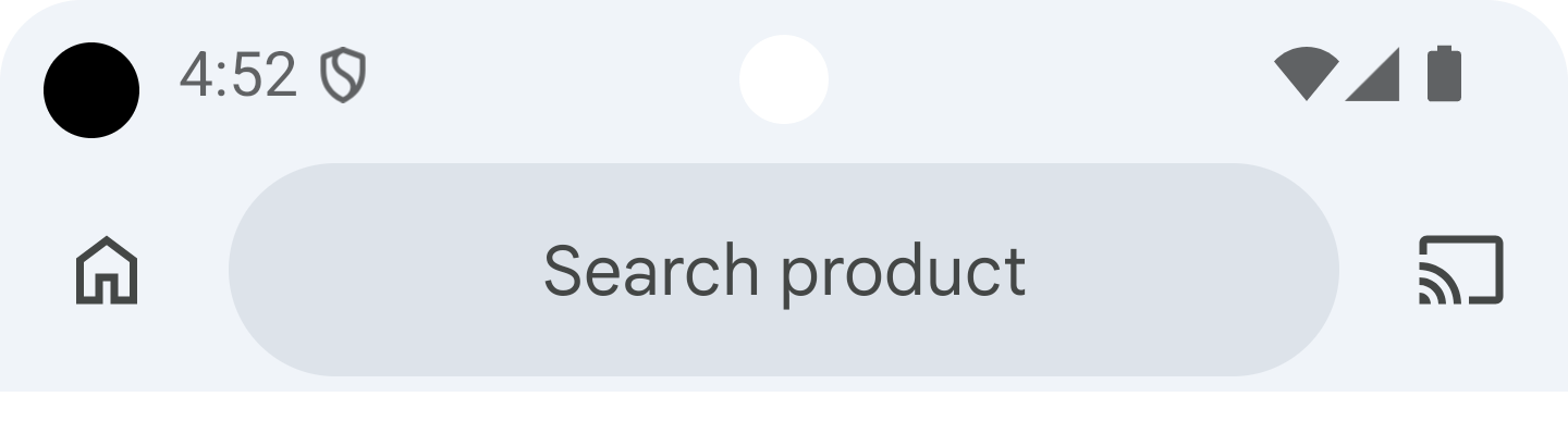 Lifted AppBar with SearchBar