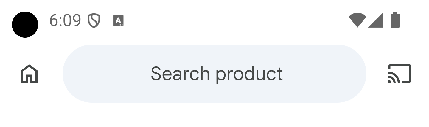 AppBar with Search Bar