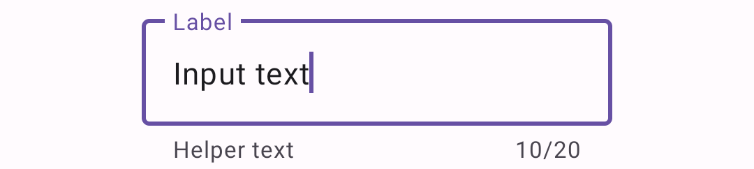 Text field with a counter.