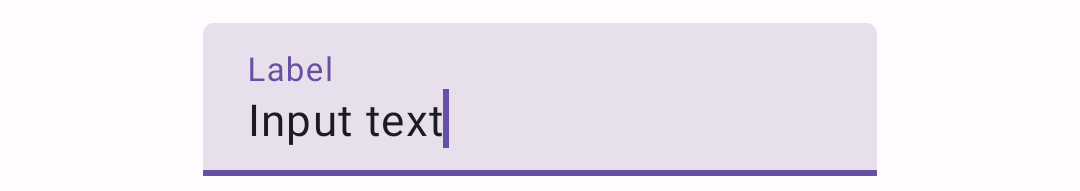 Filled text field with a label.