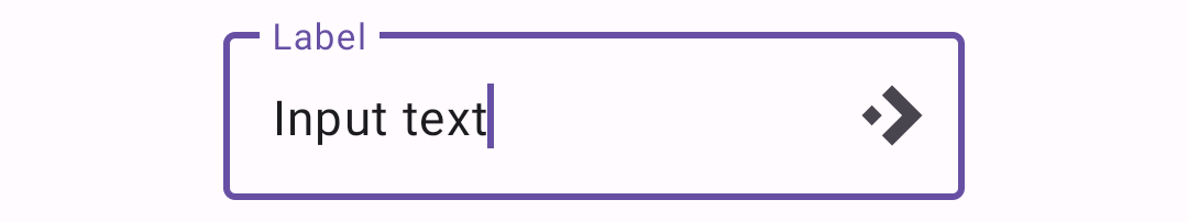 Text field with a custom trailing icon.