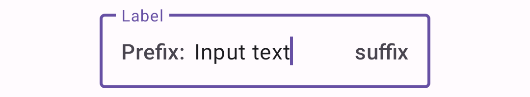 "Text field with a prefix/suffix."