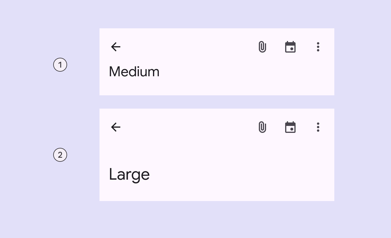 Two deprecated app bars