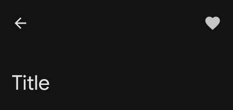 Large flexible app bar in dark theme.