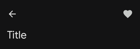 Medium flexible app bar in dark theme.