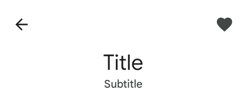 Medium flexible app bar in light theme.