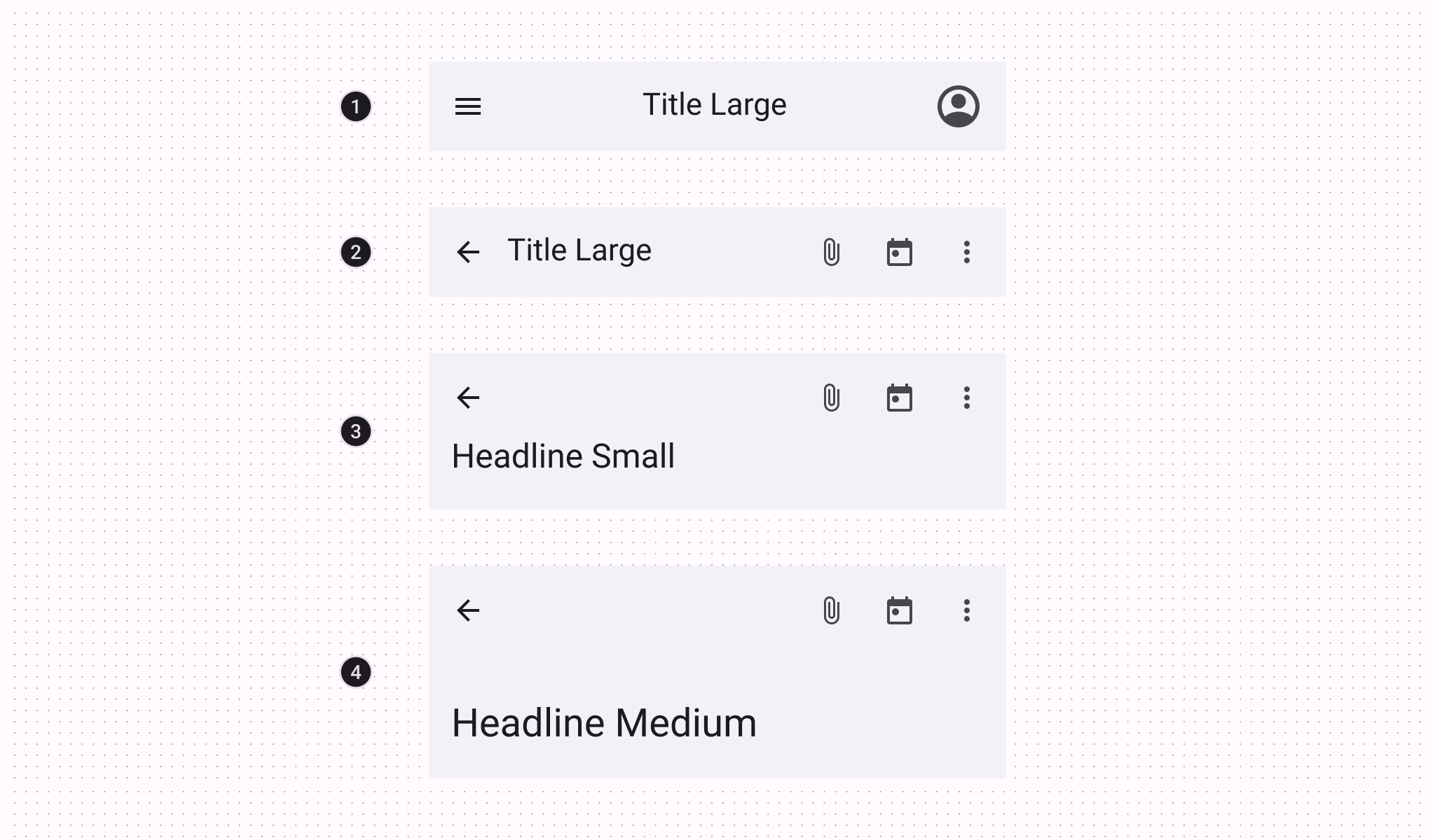 Types of top app bars